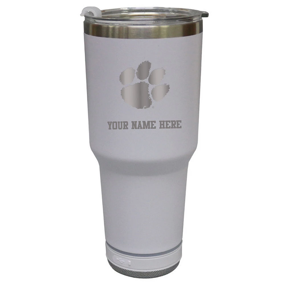 The Memory Company Clemson Tigers Personalized 30oz. Stainless Steel Bluetooth Tumbler