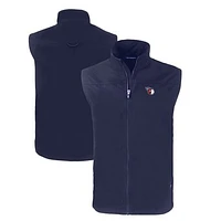 Men's Cutter & Buck Navy Cleveland Guardians Big & Tall Charter Eco Full-Zip Vest