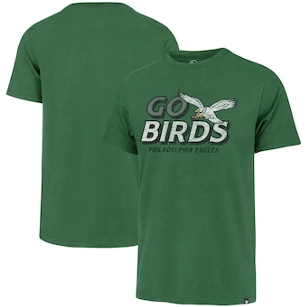 Men's '47  Heather Kelly Green Philadelphia Eagles Go Birds Regional Franklin T-Shirt