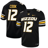 Men's Nike Brady Cook Black Missouri Tigers NIL Football Game Jersey