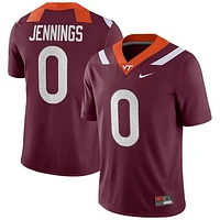 Men's Nike Ali Jennings Maroon Virginia Tech Hokies NIL Football Game Jersey