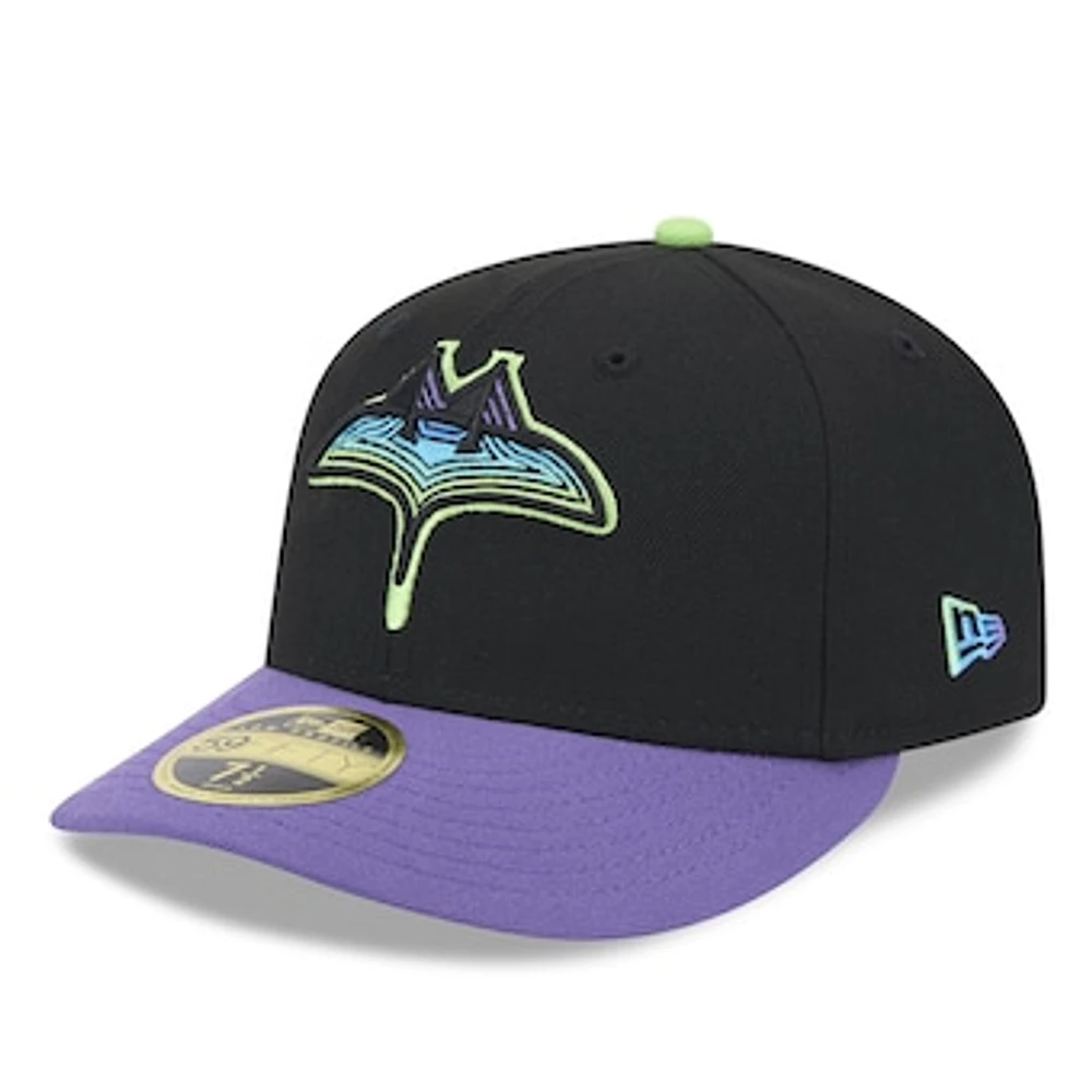 Men's New Era Black Tampa Bay Rays 2024 City Connect Low Profile 59FIFTY Fitted Hat