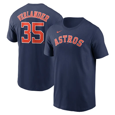 Men's Nike Justin Verlander Navy Houston Astros Player Name & Number T-Shirt