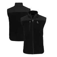Men's Cutter & Buck Black Chicago White Sox Cascade Eco Sherpa Fleece Full-Zip Vest