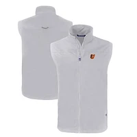 Men's Cutter & Buck Gray Baltimore Orioles Charter Eco Recycled Full-Zip Vest