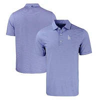 Men's Cutter & Buck Royal/White Los Angeles Dodgers Forge Eco Double Stripe Stretch Recycled Polo