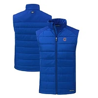 Men's Cutter & Buck Royal Chicago Cubs Evoke Hybrid Eco Softshell Recycled Full-Zip Vest