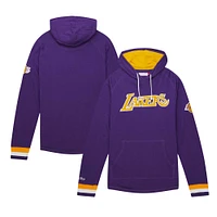 Men's Mitchell & Ness Purple Los Angeles Lakers Hardwood Classics Legendary Slub Pullover Hoodie