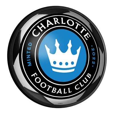 Charlotte FC 18'' Round Slimline Illuminated Soccer Ball Wall Sign