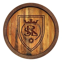 Real Salt Lake 20.25'' Faux Debossed Barrel Top Sign