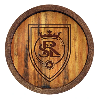Real Salt Lake 20.25'' Faux Debossed Barrel Top Sign