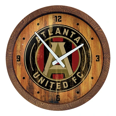 Atlanta United FC 20.25" Faux Distressed Barrel Top Clock