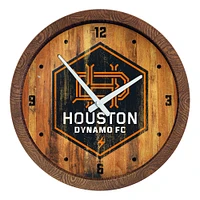 Houston Dynamo FC 20.25" Faux Distressed Barrel Top Clock