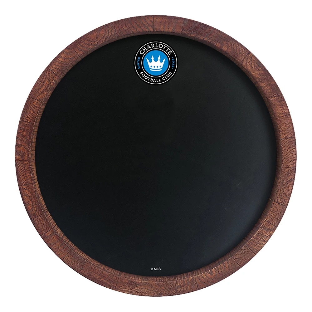 Charlotte FC 20.25'' Round Chalkboard Faux Barrel Top Sign