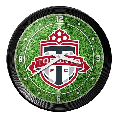 Toronto FC 15" Ribbed Frame Field Wall Clock