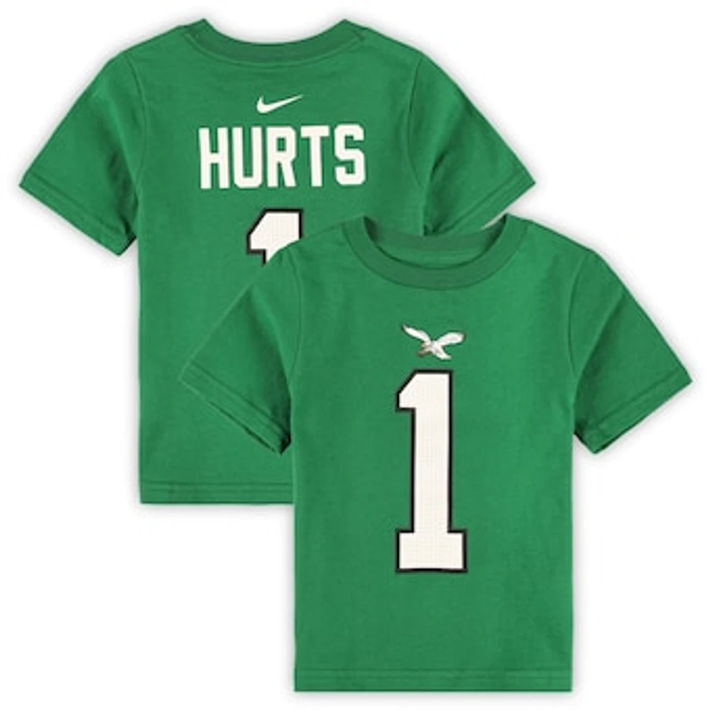 Toddler Nike Jalen Hurts Kelly Green Philadelphia Eagles Player Name & Number T-Shirt