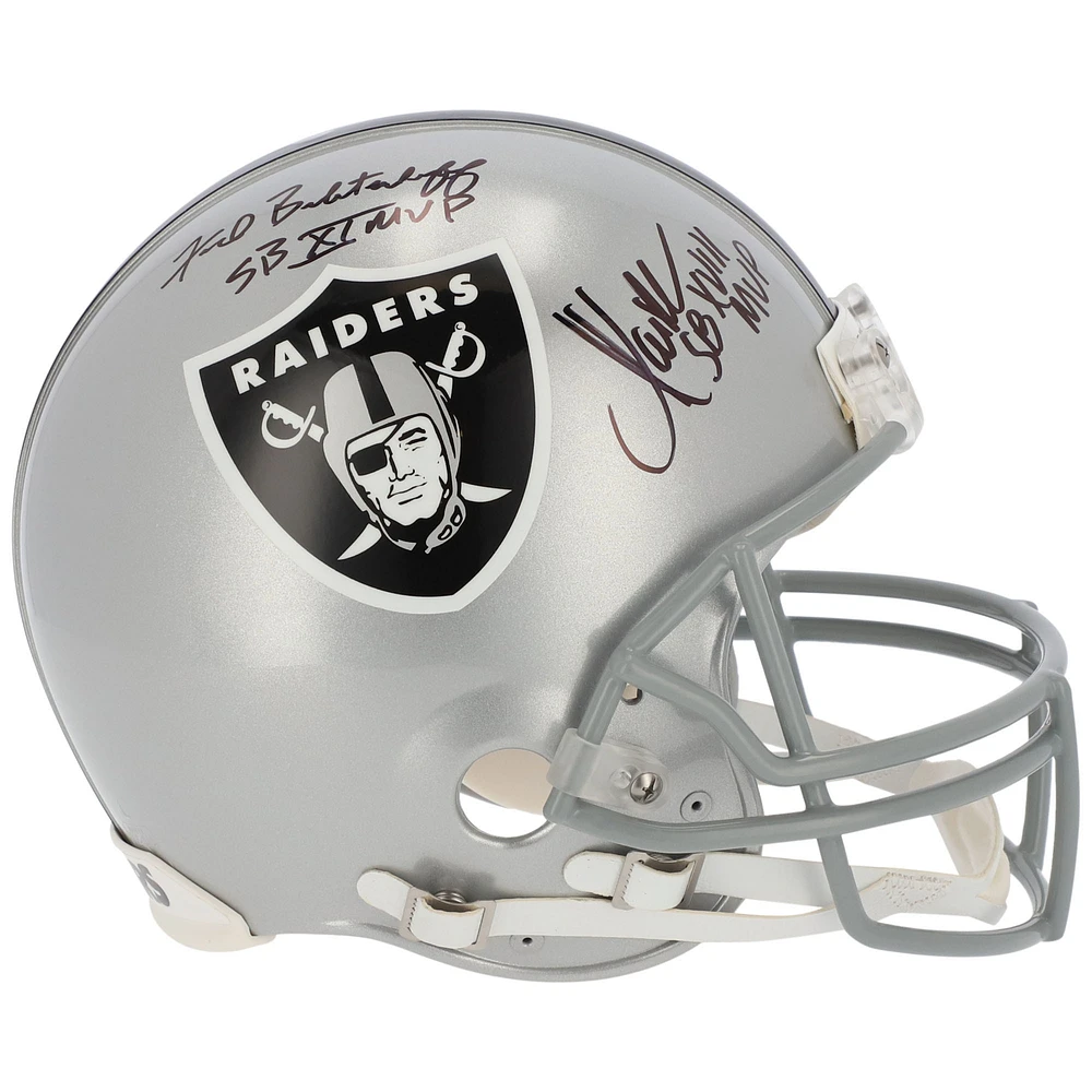 Marcus Allen & Fred Biletnikoff Oakland Raiders Autographed Riddell Helmet with Inscriptions