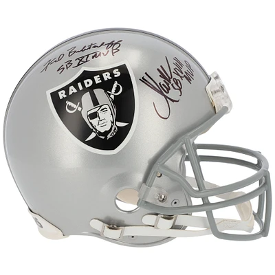 Marcus Allen & Fred Biletnikoff Oakland Raiders Autographed Riddell Helmet with Inscriptions