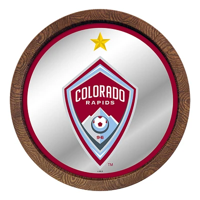 Colorado Rapids 20.25'' Barrel Top Framed Mirror Sign