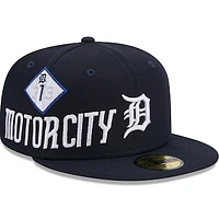 Men's New Era  Navy Detroit Tigers 2024 City Connect Icon 59FIFTY Fitted Hat