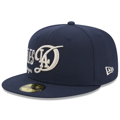 Men's New Era Navy Los Angeles Dodgers 2024 City Connect Icon 59FIFTY Fitted Hat