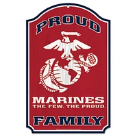 WinCraft  Marines 11" x 17" Wood Sign