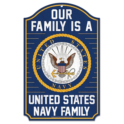 WinCraft  Navy 11" x 17" Wood Sign