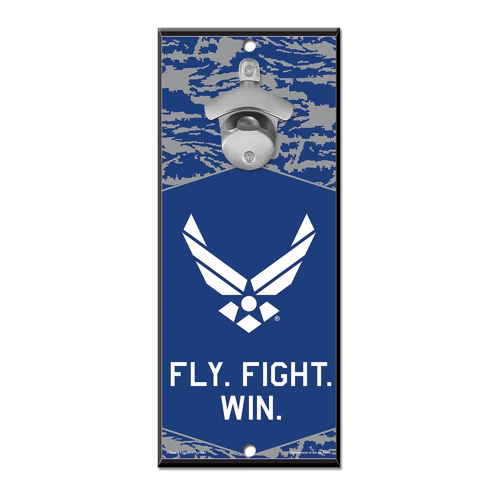 WinCraft Air Force 5" x 12" Bottle Opener Wood Sign