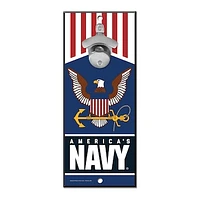 WinCraft  Navy 5" x 12" Bottle Opener Wood Sign
