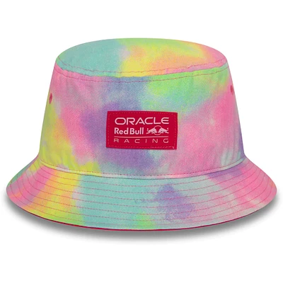 Men's New Era Red Bull Racing Tie-Dye Denim Bucket Hat