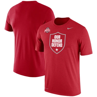 Men's Nike Scarlet Ohio State Buckeyes Our Honor Defend Performance T-Shirt