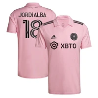 Men's adidas Jordi Alba Ramos Pink Inter Miami CF 2023 The Heart Beat Kit Replica Player Jersey