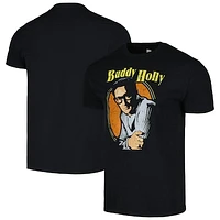 Unisex Black Buddy Holly Portrait T-Shirt