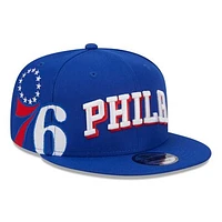 Men's New Era Royal Philadelphia 76ers Side Logo 9FIFTY Snapback Hat
