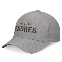 Men's Fanatics Heather Gray San Diego Padres Elements A-Frame Structured Adjustable Hat