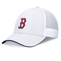 Men's Fanatics White Boston Red Sox Front Office Meshback Structured Adjustable Hat