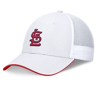 Men's Fanatics White St. Louis Cardinals Front Office Meshback Structured Adjustable Hat