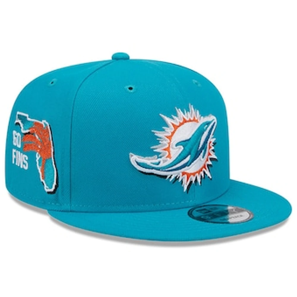 Men's New Era  Aqua Miami Dolphins 2024 NFL Draft 9FIFTY Snapback Hat