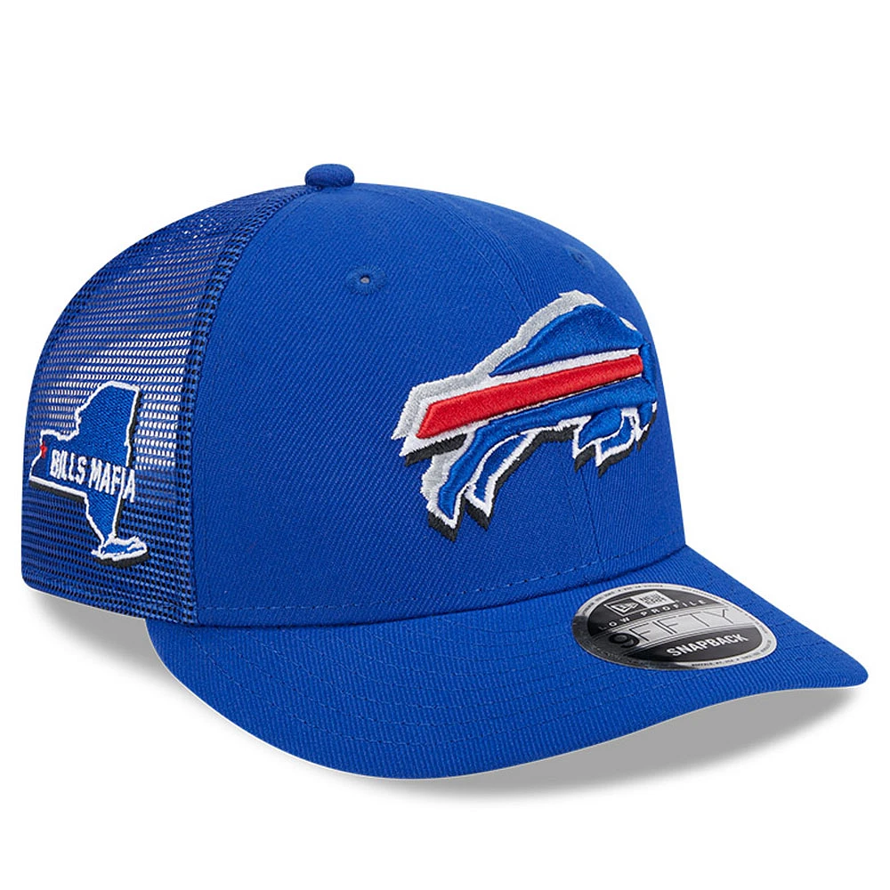 Men's New Era  Royal Buffalo Bills 2024 NFL Draft Low Profile Trucker 9FIFTY Adjustable Hat