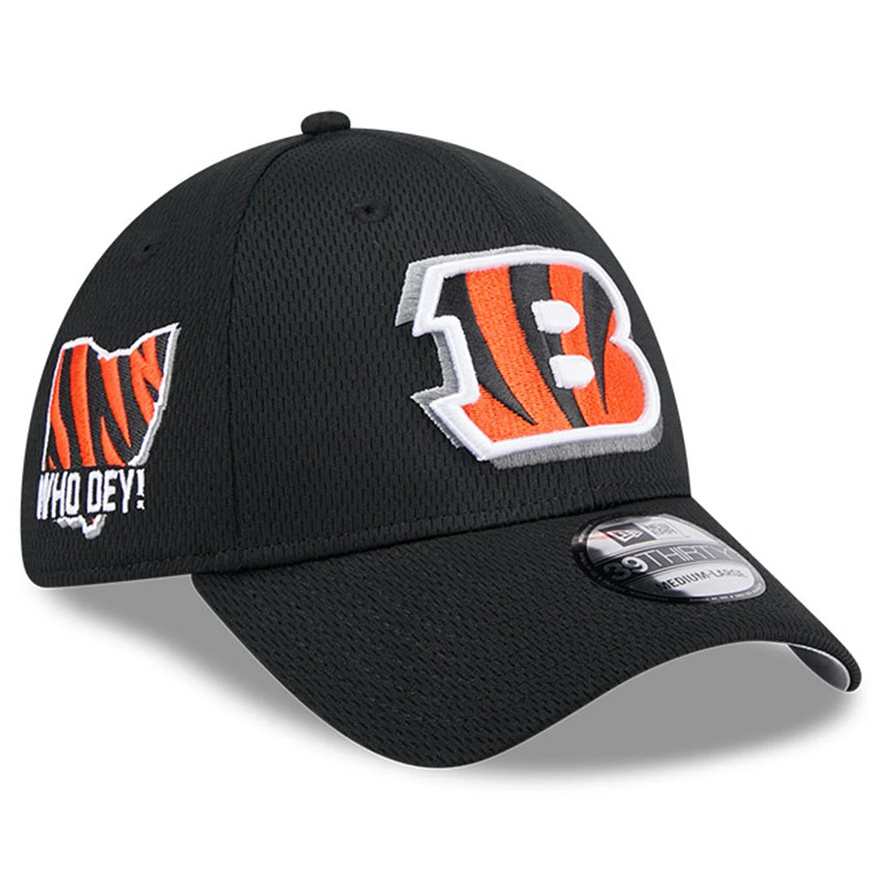 Men's New Era  Black Cincinnati Bengals 2024 NFL Draft 39THIRTY Flex Hat