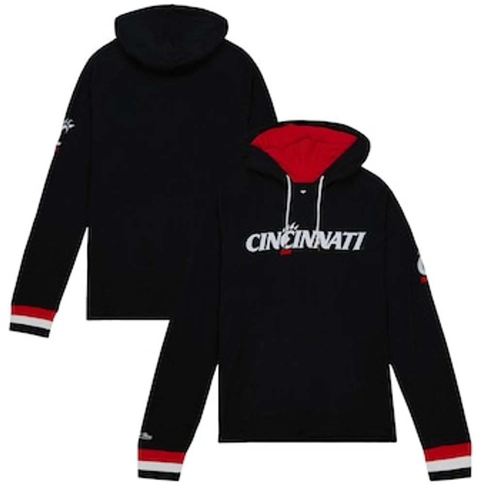 Men's Mitchell & Ness Black Cincinnati Bearcats Legendary Raglan Pullover Hoodie