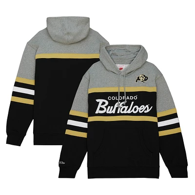 Men's Mitchell & Ness Black Colorado Buffaloes Head Coach Pullover Hoodie