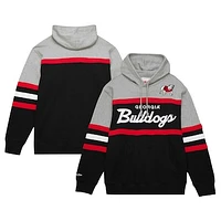Men's Mitchell & Ness Black Georgia Bulldogs Head Coach Pullover Hoodie