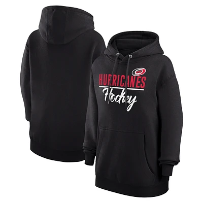 Women's G-III 4Her by Carl Banks Black Carolina Hurricanes  Team Sport Tri-Blend Fleece Hoodie