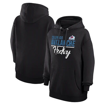 Women's G-III 4Her by Carl Banks Black Colorado Avalanche  Team Sport Tri-Blend Fleece Hoodie