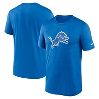 Men's Nike  Blue Detroit Lions Legend Logo Performance T-Shirt