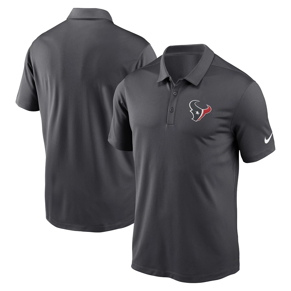 Men's Nike Anthracite Houston Texans Franchise Logo Performance Polo