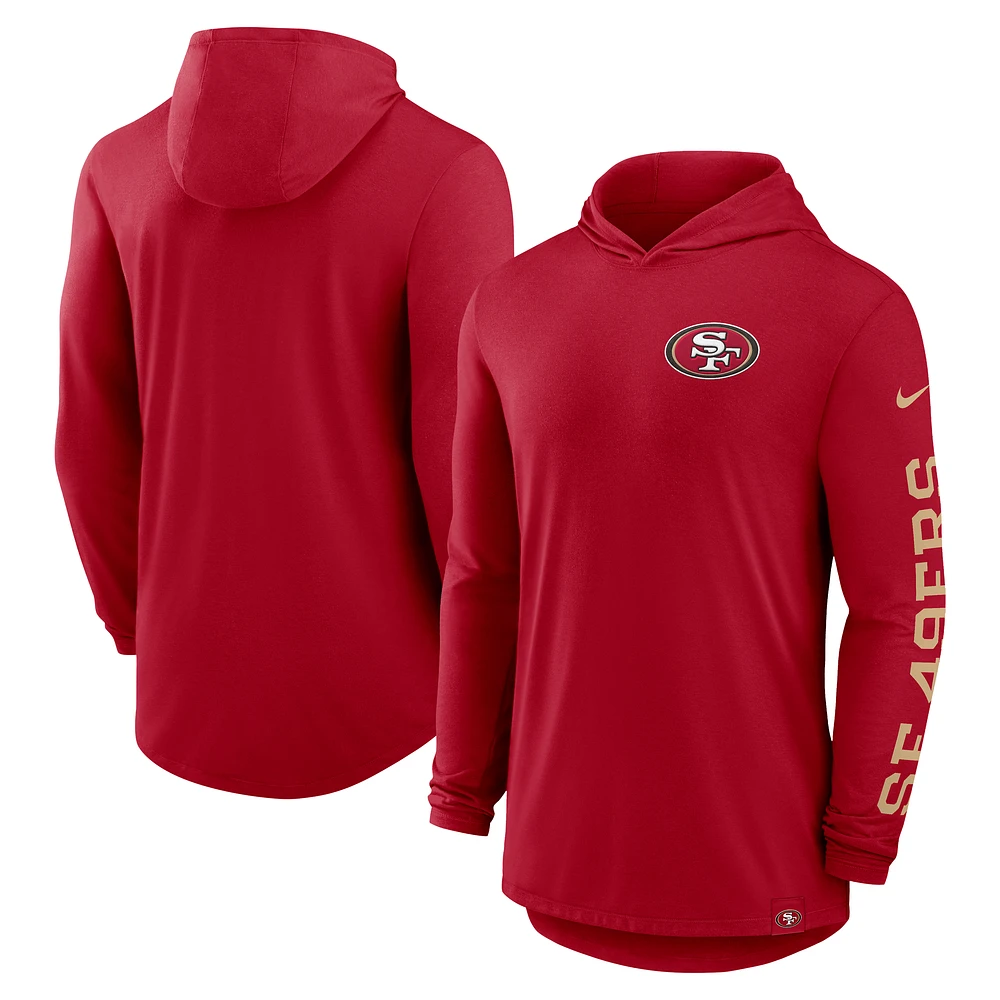 Men's Nike Scarlet San Francisco 49ers Blitz Pullover Hoodie