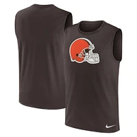 Men's Nike Brown Cleveland Browns Blitz Legend Muscle Perform Tank Top