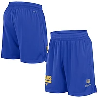 Men's Nike Royal Los Angeles Rams 2024 Sideline Performance Mesh Shorts